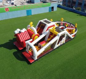 T7-5149 Parcours d'obstacles gonflables à thème Snoopy
