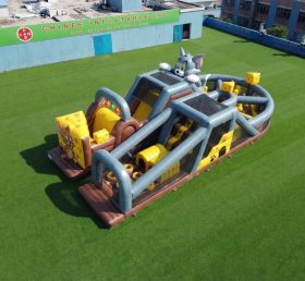 T7-5172 Parcours d’obstacles gonflables sur le thème Tom et Jerry