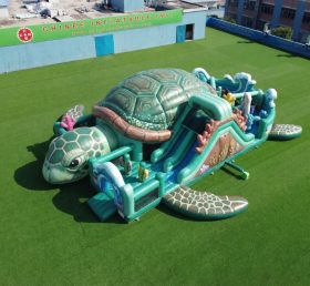 T7-5178 Parcours d’obstacles gonflables à thème tortue