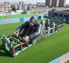 T7-5190 Parcours d’obstacles gonflable sur le thème King Kong