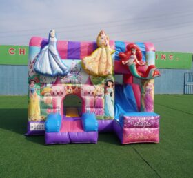 T2-4794B Château gonflable à thème fête de princesse avec toboggan