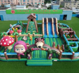 GF3-1477 Aire de jeux gonflable thème Masha et l’Ours