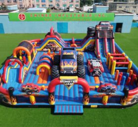 GF3-1484 Aire de jeux gonflable sur le thème des Monster Trucks