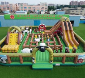 GF3-1507 Aire de jeux gonflable thème Shaun le Mouton