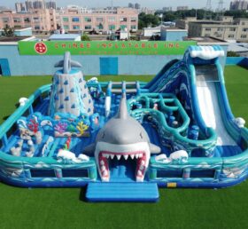 GF3-1552 Parc Gonflable Thème Requin