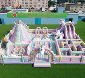 GF3-1565 Parc Gonflable Thème Licorne