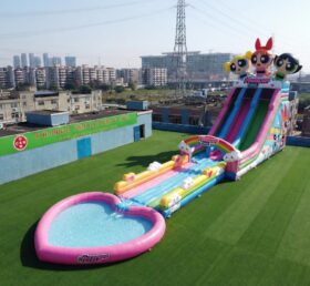 GS2-103 Toboggan Aquatique Géant à Thème Les Supers Nanas