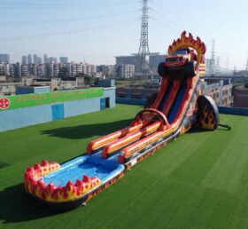 GS2-111 Thème Monstre de Feu Toboggan Aquatique Géant Gonflable