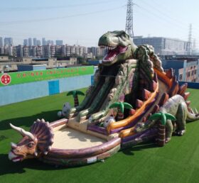 GS2-119 Toboggan Aquatique Géant Gonflable à Thème Dinosaure