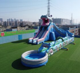GS2-142 Toboggan Aquatique Géant Thème Hippopotame