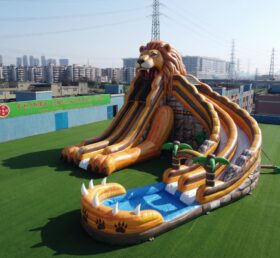 GS2-150 Toboggan Aquatique Géant Gonflable à Thème Lion