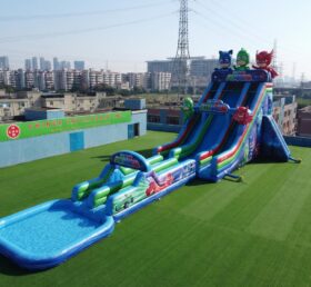 GS2-173 Toboggan Aquatique Géant Gonflable Thème Pyjamasques