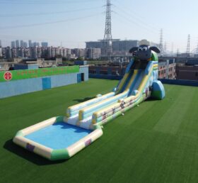 GS2-197 Toboggan Aquatique Géant Gonflable Thème Timmy Time
