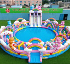 Pool3-860 Parc aquatique gonflable à thème Care Bears