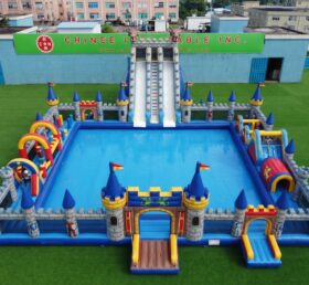 Pool3-861 Parc aquatique gonflable à thème Royaume du château