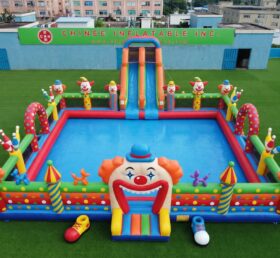 Pool3-863 Parc aquatique gonflable à thème clown