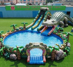 Pool3-865 Parc aquatique gonflable à thème crocodile
