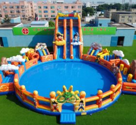 Pool3-868 Parc aquatique gonflable à thème Dragon Ball