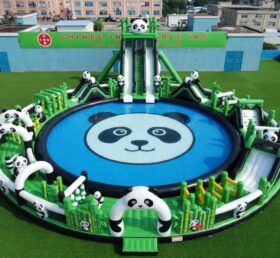Pool3-890 Parc aquatique gonflable à thème panda