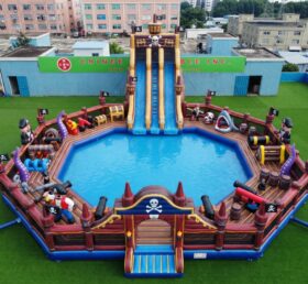 Pool3-896 Parc Aquatique Gonflable Thème Pirates
