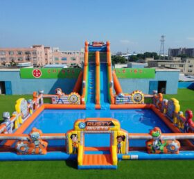 Pool3-901 Parc aquatique gonflable à thème Rusty Rivets