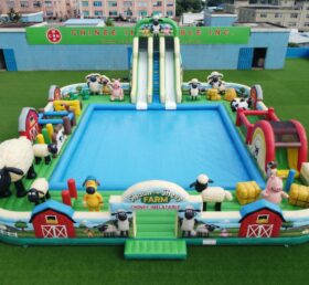 Pool3-903 Parc aquatique gonflable à thème Shaun le Mouton