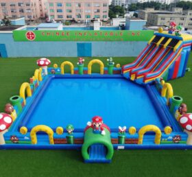 Pool3-911 Parc aquatique gonflable à thème Super Mario