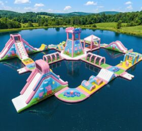 S644 Parc aquatique gonflable à thème Peppa Pig