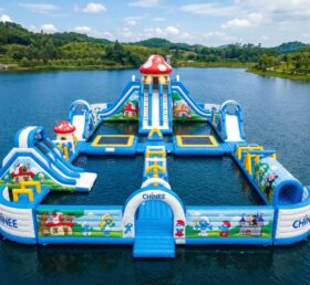 S657 Parc aquatique gonflable à thème Les Schtroumpfs