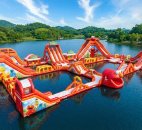 S658 Parc Aquatique Gonflable Thème Tickle Me Elmo