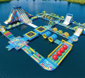 S664 Parc aquatique gonflable thème Baby Shark