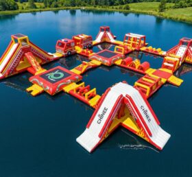 S684 Parc aquatique gonflable sur le thème du camion de pompiers