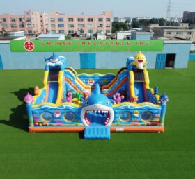 T2-7103 Château gonflable thème Baby Shark
