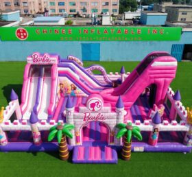 T2-7104 Château gonflable à thème Barbie