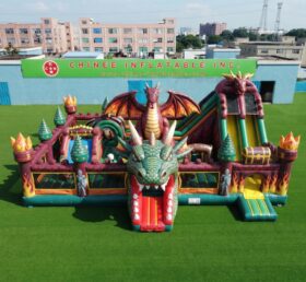 T2-7115 Château gonflable à thème dragon