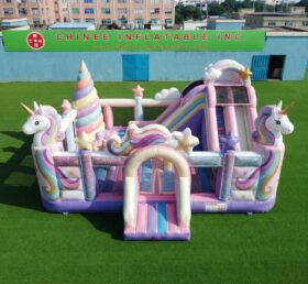 T2-7170 Château Gonflable Thème Licorne