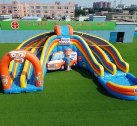 T8-6111 Toboggan aquatique gonflable à thème Blippi Wonders