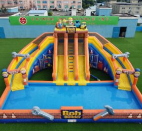 T8-6113 Tobie le bricoleur Toboggan aquatique gonflable