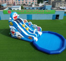 T8-6135 Toboggan Aquatique Gonflable Thème Doraemon