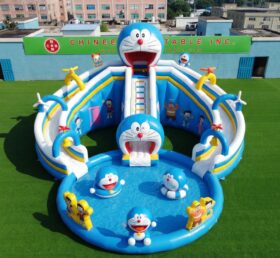 T8-6136 Toboggan aquatique gonflable thème Doraemon