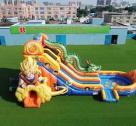 T8-6142 Toboggan aquatique gonflable thème Dragon Ball