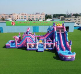 T8-6176 Toboggan Aquatique Gonflable Thème Nella Chevalier