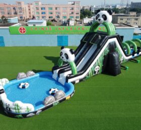 T8-6182 Toboggan Aquatique Gonflable à Thème Panda
