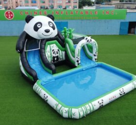 T8-6183 Toboggan Aquatique Gonflable à Thème Panda