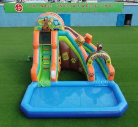 T8-6202 Toboggan Aquatique Gonflable Thème Scooby-Doo
