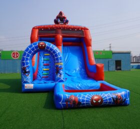 T8-8466D Toboggan Aquatique Gonflable à Thème Spider-Man