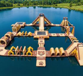 S718 Parc Aquatique Gonflable Thème Ours