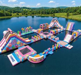 S719 Parc Aquatique Gonflable Thème Bonbon