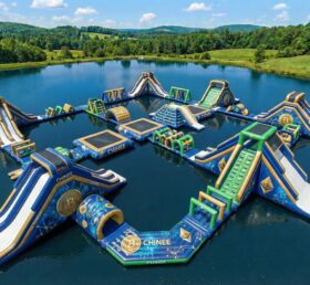 S772 Parc aquatique gonflable à thème cryptomonnaie