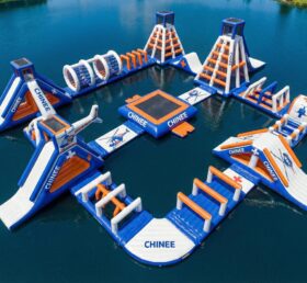 S792 Parc aquatique gonflable à thème hélicoptère